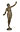 A patinated bronze figure of a woman