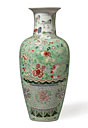 A famille verte baluster vase 