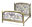 A French grey painted bed