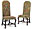 A pair of Queen Anne walnut high back chairs