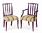A SET OF SIX MAHOGANY DINING CHAIRS,  
