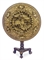 A CHINESE EXPORT BLACK, GILT AND SCARLET-LACQUER TILT-TOP TABLE,  
