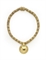AN YVES SAINT LAURENT HAMMERED GILT-METAL 'ETHNIC' STYLE NECKLACE,  